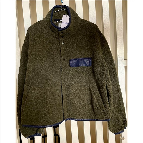 Steven Alan Jackets & Blazers - NWT Steven Alan Fresco Jacket Olive Sherpa